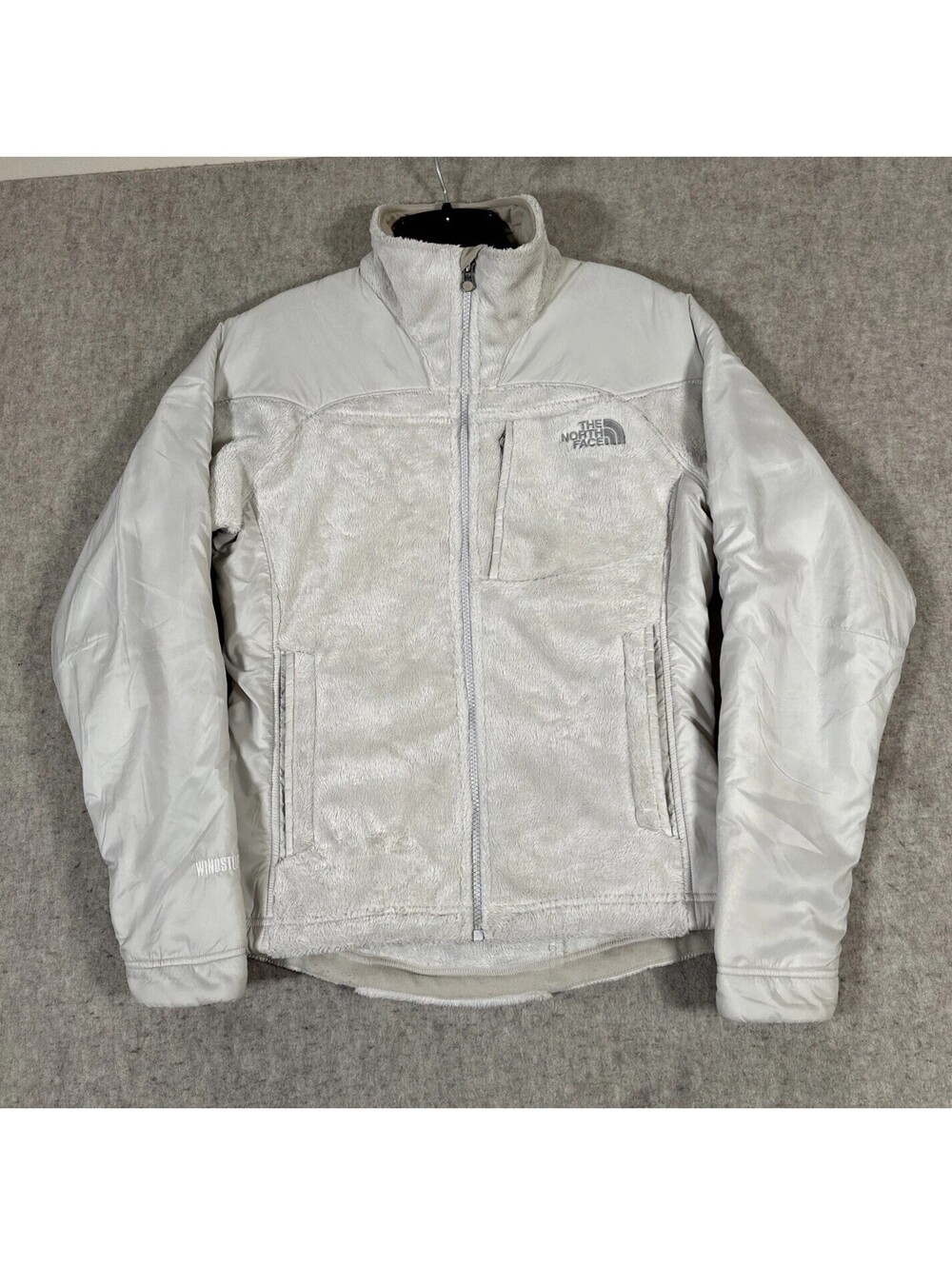 The North Face Jacket Windstopper Women's Small Full Zip Ivory Fleece
